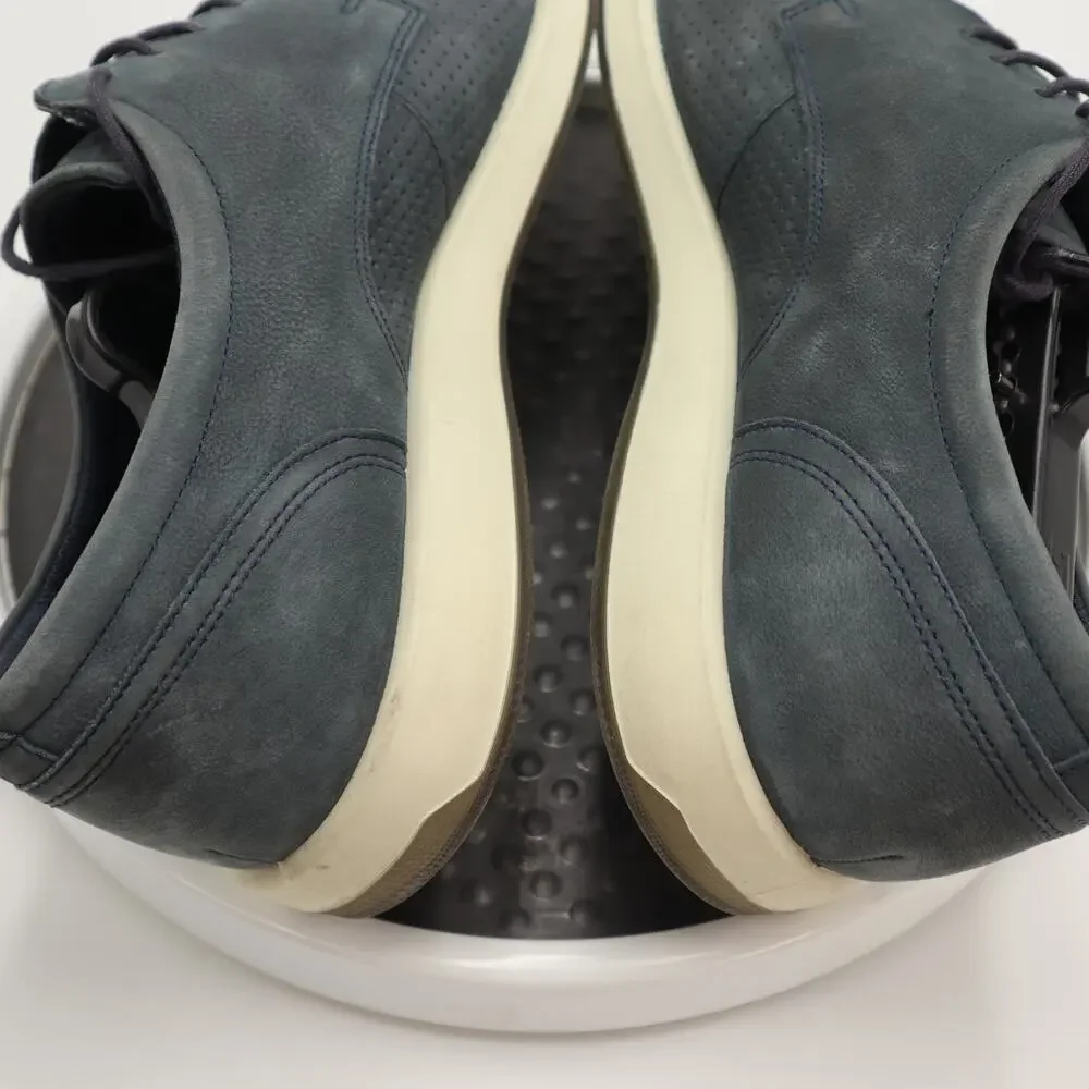 Ecco Jared Modern Tie Mens Blue Leather Shoes Size 10 EU 44 Dress Sneakers
